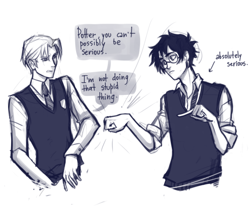 viria: someone said I should draw some Harry and Draco, but since I don’t exactly ship them I 