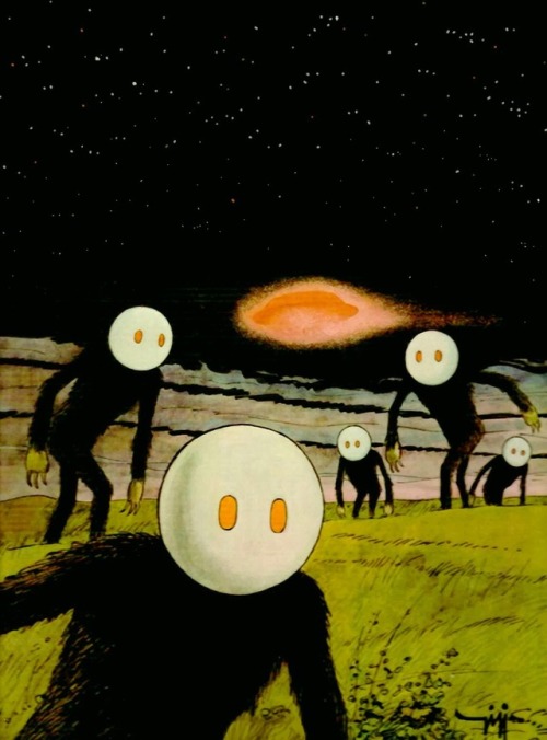 atomic-chronoscaph: The Flying Saucers File - art by Robert Gigi (1973)