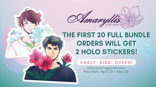 ushioikazine:✨ EARLY BIRD SPECIAL - Holo Stickers! ✨❀⊱ ────── 〔✿〕────── ⊰❀Peep this sweet deal! 