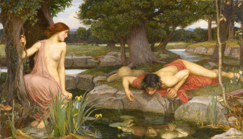 Echo and Narcissus (1903), by J.W. Waterhouse The nymph Echo was condemned to repeat the words that 