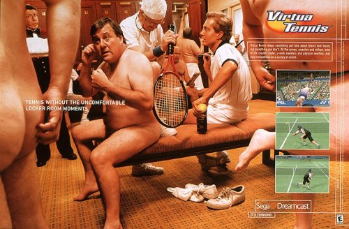 Virtua Tennis (Sega) - Print advertising “Tennis without the uncomfortable locker room moments