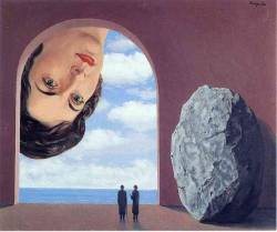 Surrealism-Love:portrait Of Stephy Langui Via Rene Magritte