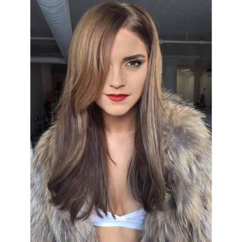 furcelebs: Emma Watson in fur. I do not own any rights to the original pictures. If the owner wants 