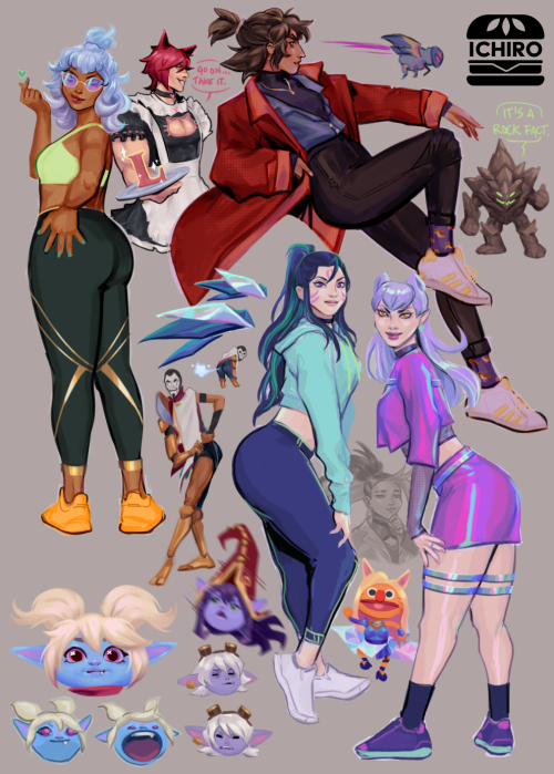 pls enjoy league doodle dumpies (some from a drawpile!)