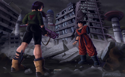 Future Gohan meets Future Videl AUFor Hanvi Week 2021: Day 4 (“Future”)After painting this, I decide