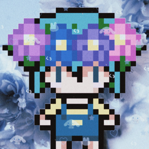 Soft Blue Flower + Lovecore Themed Headspace Basil Icons For @paigeyintheclouds !!
