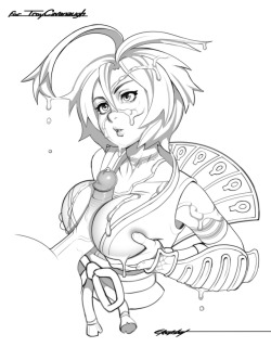 erotibot-art:   Alkaid sketch from .Hack//G.U.   for the Patreon sketch pool.