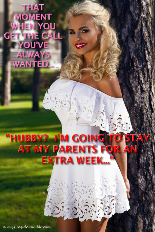 a-miss-inside:  “Oh?  Well, try to have a good time there!  Maybe I’ll take a walk in the park on Wednesday…”