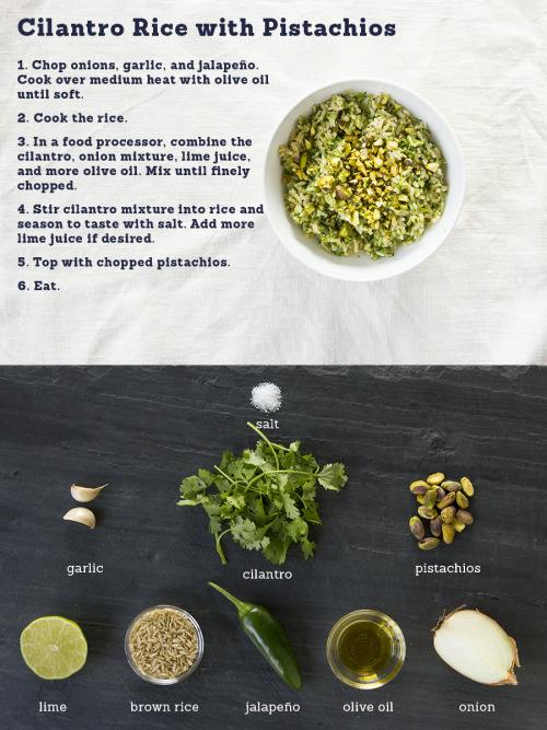 Cilantro rice is a nice accompaniment to any Mexican meal, or combined with vegetables, tofu, or bea