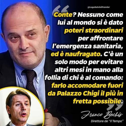 L'assurdo “CULO” di questo governo Conte Bis è il popolo “cieco” ed un'opposizione “Sterile”! Altrimenti questo esecutivo sarebbe già fuori dal *****… da un pezzo! Paese di M...