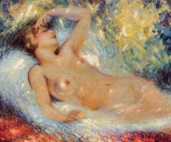 artbeautypaintings:  Reclining nude - William Henry Clapp