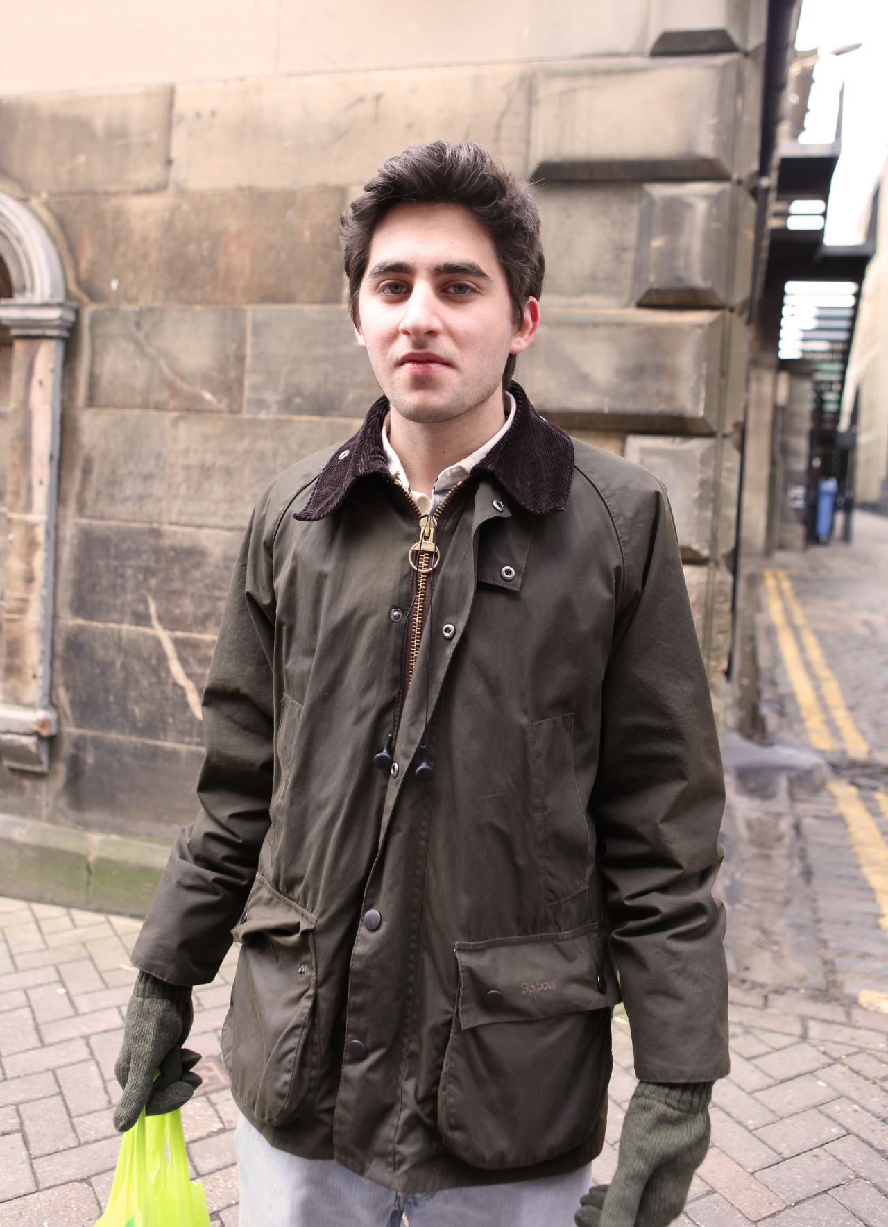 Barbour People — Keeping warm in his Classic Bedale
