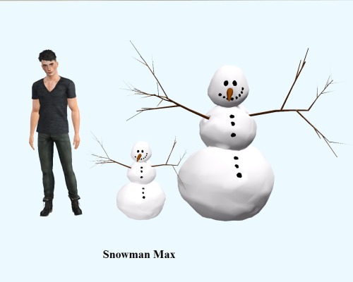 venusprincess-simblr: Snowman Decor By VenusPrincess Misc Decor Costs 18§ Download Download on