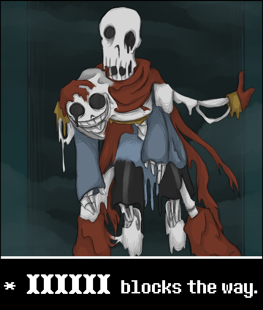 zarla-s:  This may be the worst idea I’ve ever had. Contains spoilers for the end of the True Pacifist route! The single image version is here. * It makes a joke about spaghetti. It hates its own joke.* It tidies up the place, then immediately scatters