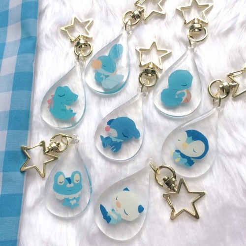 Sleepy water starter charms are up for a second round of pre-orders!Thank you to everyone!!! Any of 