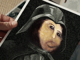 mamalaz:  The modern adventures of Han and Ben Kylo feat. Luke (Manip AU) Darth Vader was an excellent artist. Kylo is sure he can replicate his skill. The rest of the series is here Special thanks to my favourite painting ever 