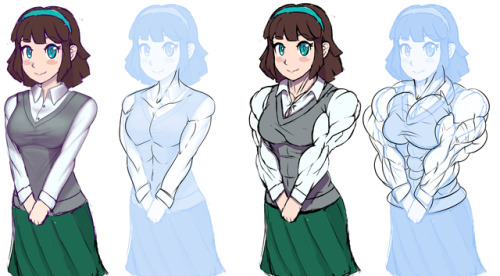 growinggirlsdevblog:Some very early concept art for girls you can choose on your play through. 