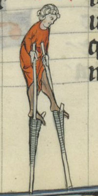 larsdatter:People on stilts: a selection of marginal illustrations from 13th and 14th century manusc