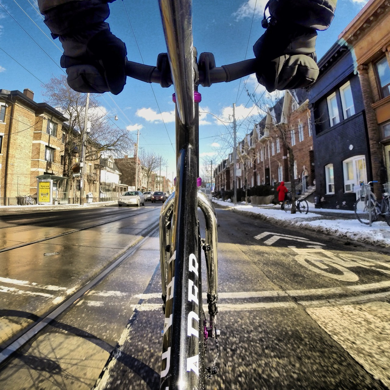 allfixed:  Clear streets, big sky. Winter riding at its finest. 