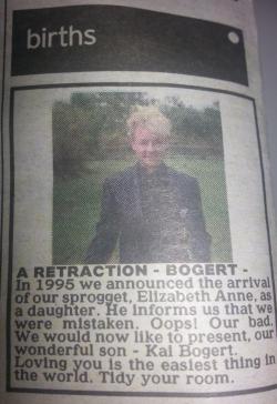 bootybreakfast:  sispurrier:  The most incredible Birth Announcement you’ll see today. Utterly and sniffle-inducingly wonderful. It comes from the Courier Mail in Brisbane, Australia. I’m grateful to Twitter’s @frostyagnes for bringing it to our
