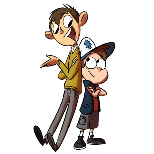 imaginashon:  Was just thinking earlier of the ways I like playing with Wirt and Dipper’s friendship in ToonZ and in the OTGW/GF crossover thing. In ToonZ, Wirt’s Dipper’s first outside-studio toon friend in which he can confide and goof off with