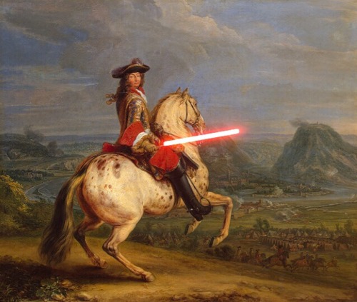 diary-of-a-stormtrooper:  I found an app to update your archaic weapons in some of your paintings. Now they are much more civilized. |-o-| 