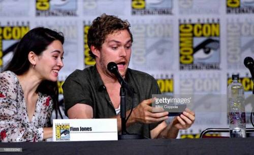 Jessica Henwick and Finn Jones during the SDCC 2018