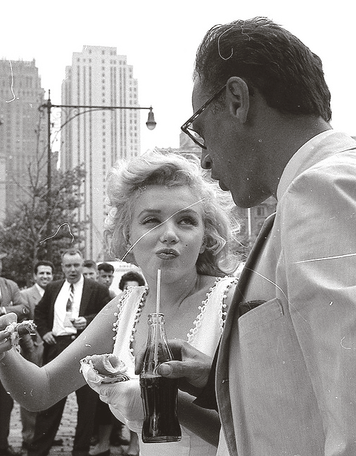 Marilyn Monroe And Arthur Miller By Sam Shaw, 1957.