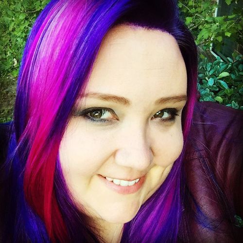 Because sometimes you gotta rock the Galaxy hair. #rainbowhair #galaxyhair #hair #hairdid #awesome #