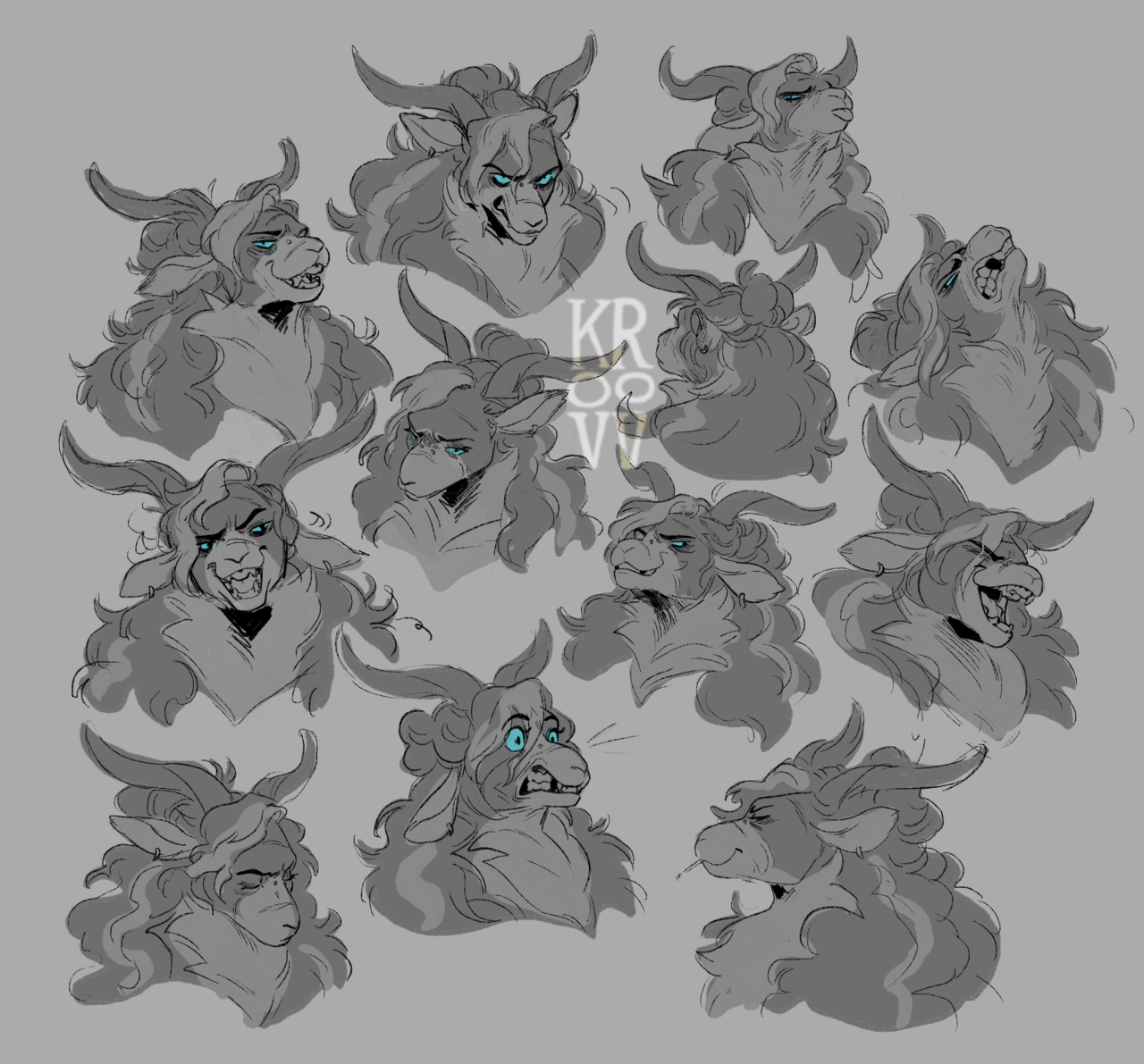Caleb expression sheet - Kroov