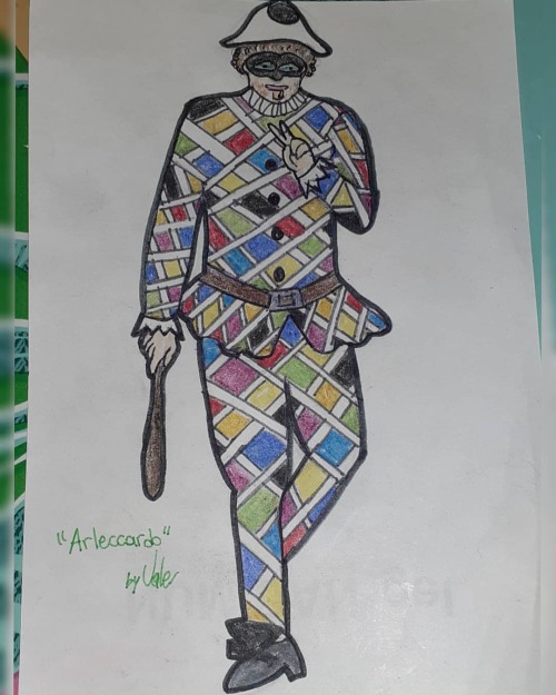 #Arlecchino x #RiccardoZanotti  Un veloce schizzo, perché definirlo disegno è esagerato, con un mix 