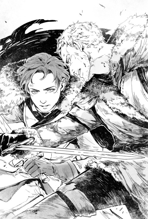 gabbia:for ChiAki’s cherik fiction.The new king of north! Charles & free folk! Erik