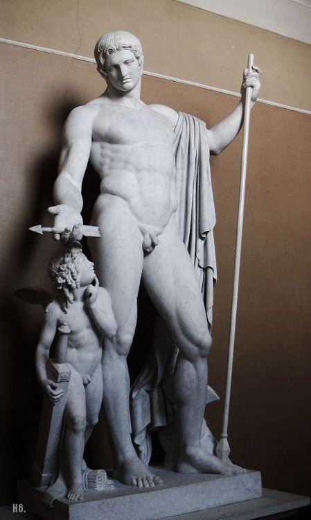 hadrian6: Mars and Cupid. marble.   Bertel Thorvaldsen. Danish. 1770-1844. hadrian6.tumb