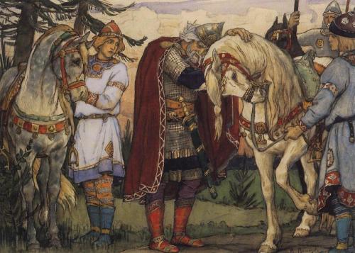 &ldquo;The song of Prince Oleg&rdquo; by Viktor Vasnetsov, 1899