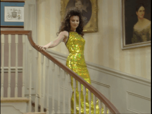 90sfashiongal:This fabulous bitch always did know how to make an entrance.