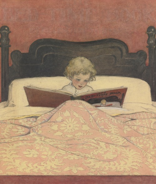 Jessie Willcox Smith (American, 1863-1935, b. Philadelphia, PA , USA) - The Bed-Time Book  Watercolo