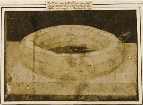 Pen and ink perspective study of a mazzocchioby Paolo Uccello, 15th C.Paris, musée du Louvre, D.A.G.