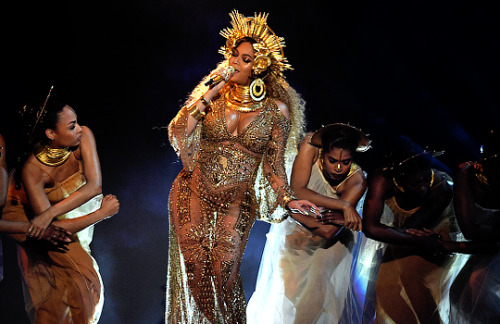 ruinedchildhood: Beyonce performs onstage during The 59th GRAMMY Awards at STAPLES Center on Februar