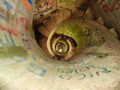 abandonedandurbex: Spiral Stair Case of 120ft Cement Cross on Summit of Cerro Pan de Azúcar, 