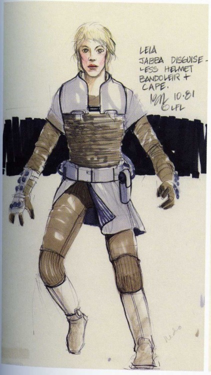 talesfromweirdland:  Boushh concept art by Nilo Rodis-Jamero, for Return of the Jedi (1983). Boushh 