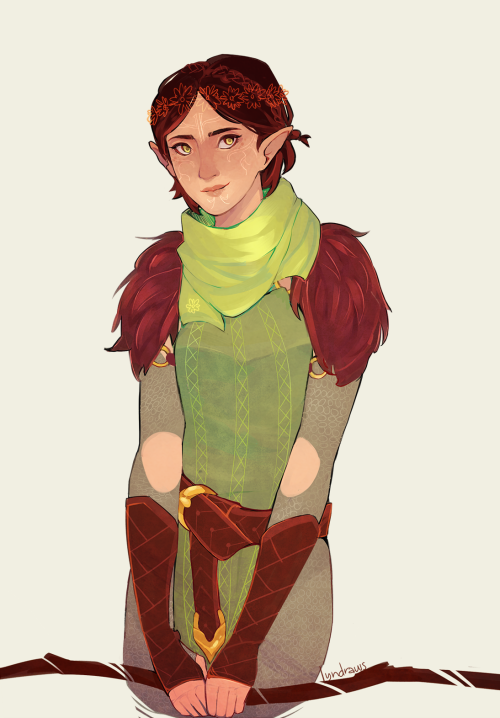 caed-nuas:lyndraws:self-indulgent little daisy  (o˘◡˘o) [start id: a digital drawing of Merrill