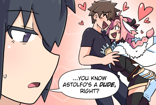 merryweather-comics:“Did you know Astolfo is a guy?”