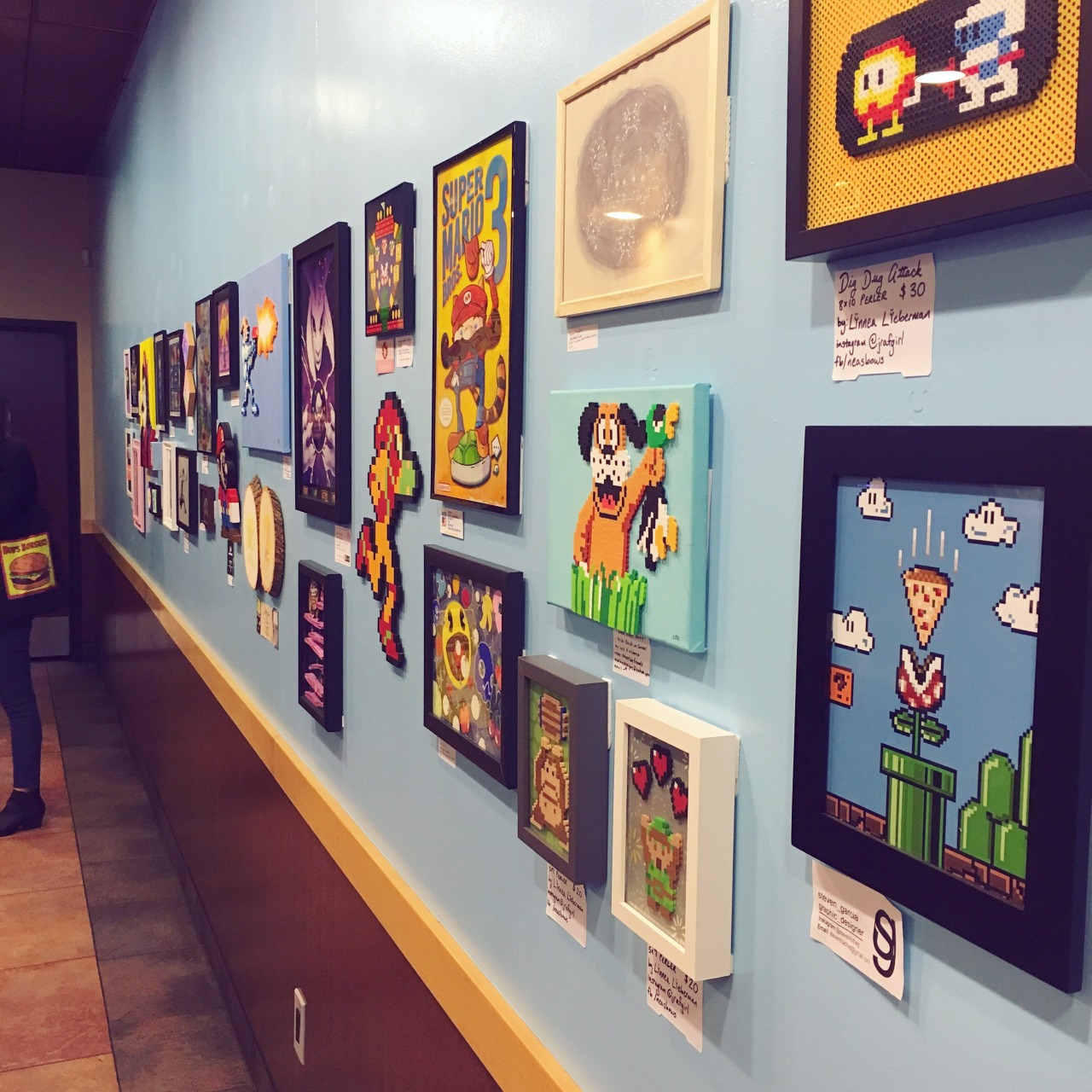 kirstendoodles:  Pictures from the 8-Bit show at Rose City Pizza that opened tonight!