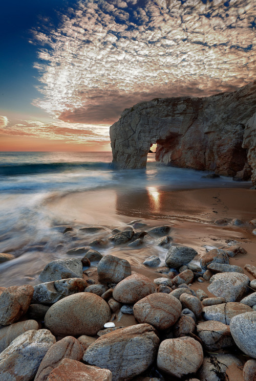 travelingcolors - Port Blanc at Sunset | France (by Steph &...