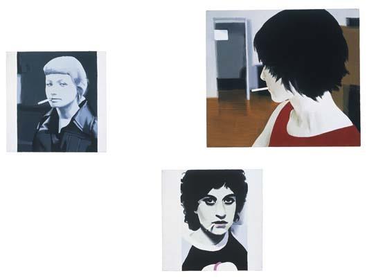 untitled-1991:  wilhelm sasnal “girls smoking (anka, dominika, peaches)” 2001
