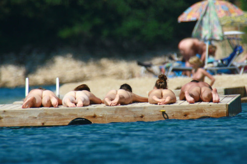 valalta-dude: Floating naked with your best friends at the Valalta Bay