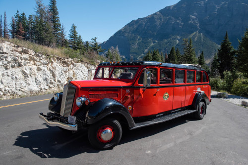 Glacier National Park, love these old buses.