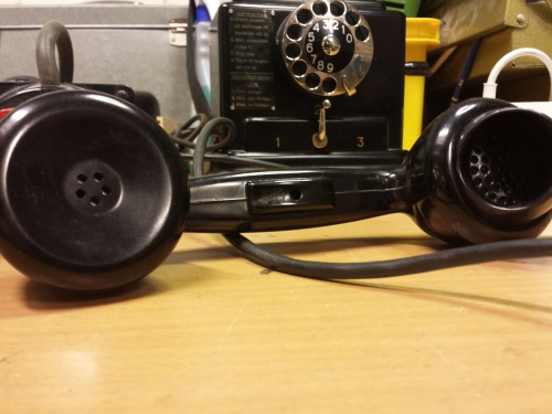 L.M. Ericsson Bakelite Telephone With Switch Crank, early 1950s(?). Once upon a time it was used by 