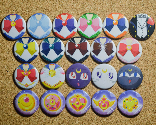 Sailor Moon MIX &amp; MATCH Pinback Button SetEtsy    |    Pinterest