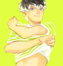 petitster:  Summer Haise for the upcoming tkg fanzine so stay tuned!!!   BG’s not gonna be this color in the zine cuz the rgb-to-cmyk problems boo :(